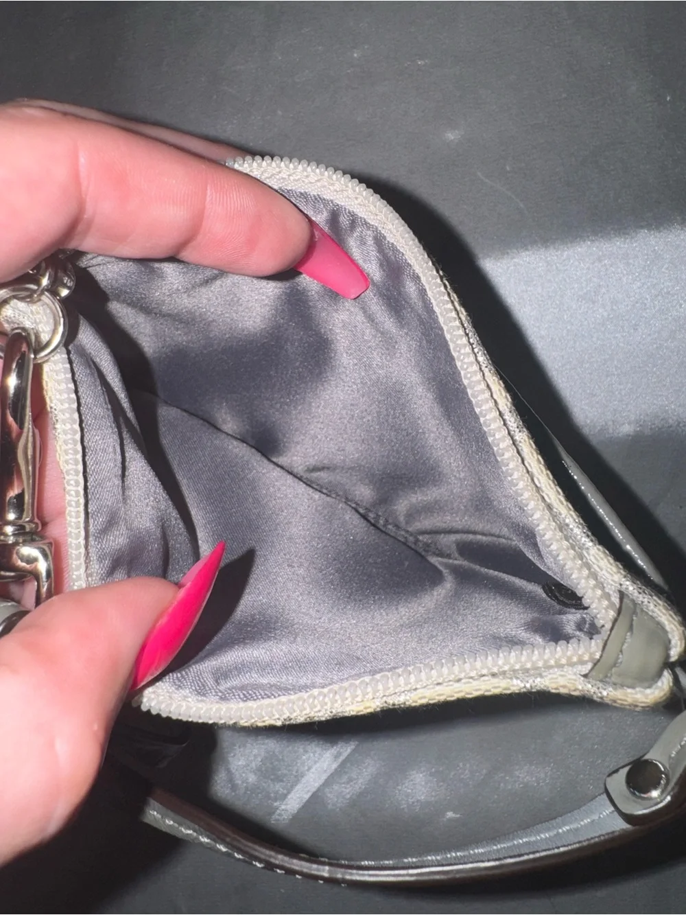 Coach Silver Wristlet